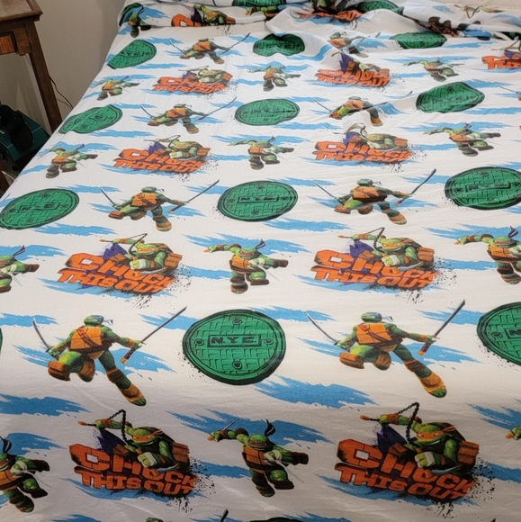 Nickelodeon Teenage Mutant Ninja Turtles Twin Flat Sheet 2013 - Picture 2 of 5